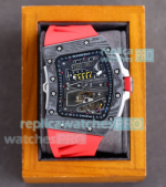 Swiss Replica Richard Mille RM70-01 Tourbillon Alain Prost Carbon Case Red Rubber Watch